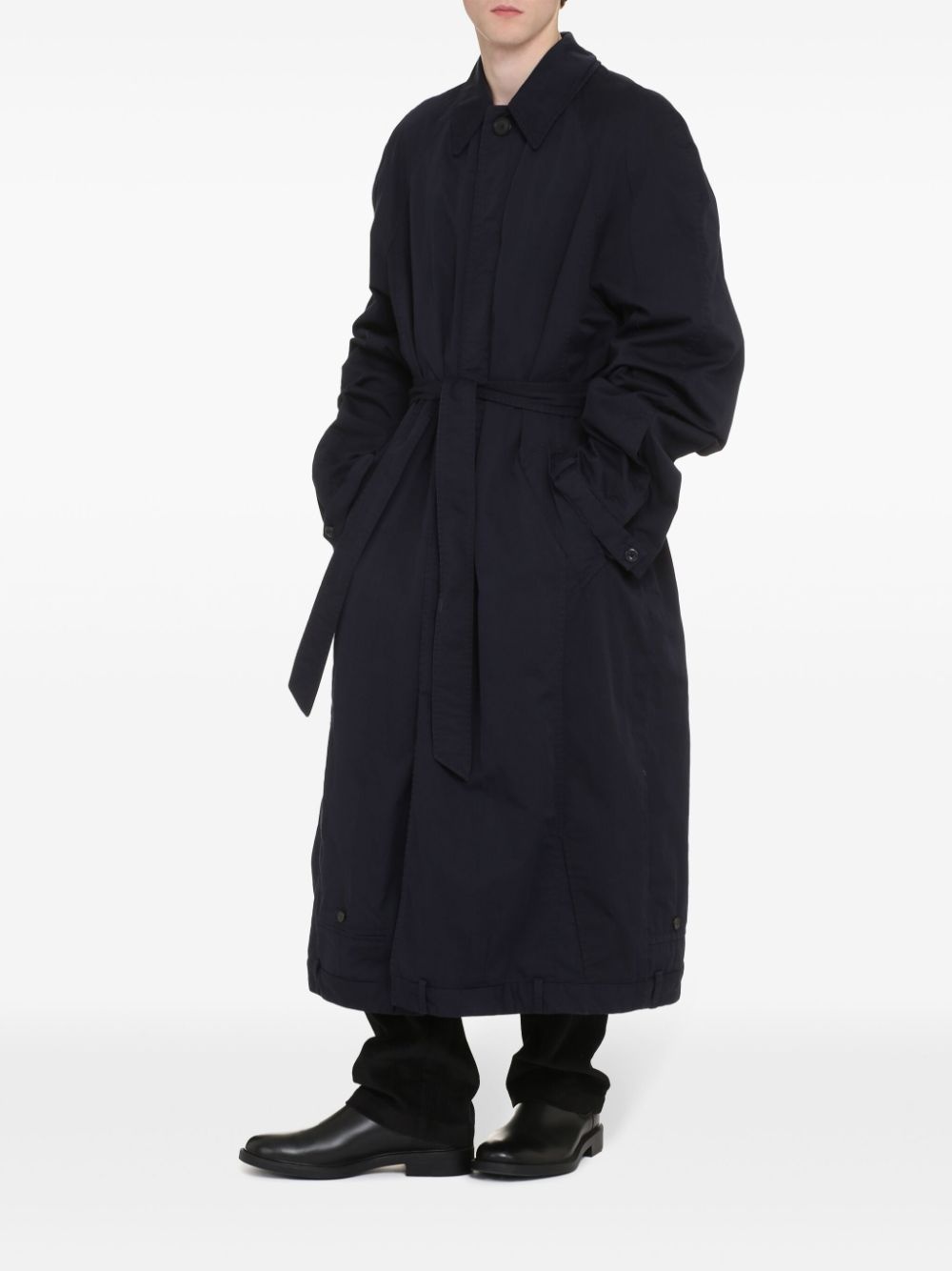 Deconstructed cotton long coat - 3