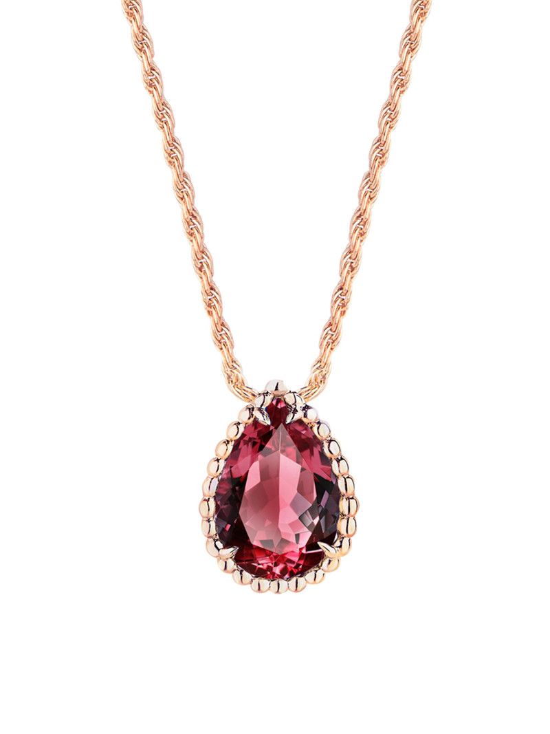 뱀 보르메 18K 로즈 골드 & Rhodalite 펜던트 목걸이 1