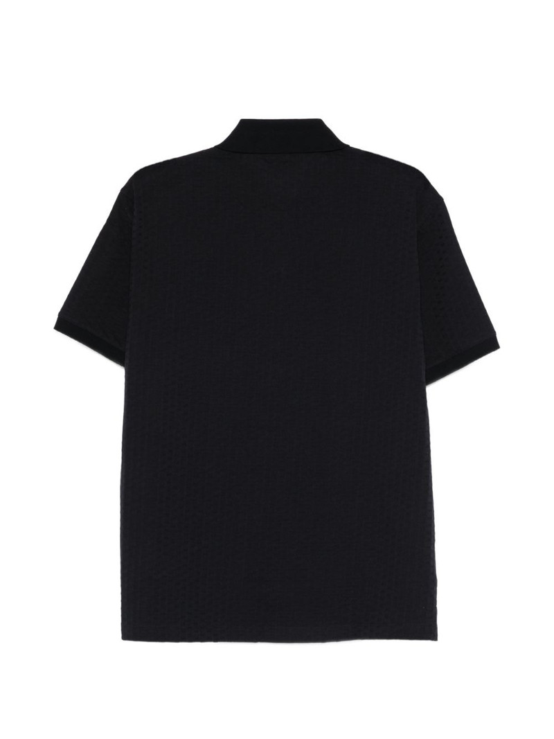 EMPORIO ARMANI textured polo shirt outlook