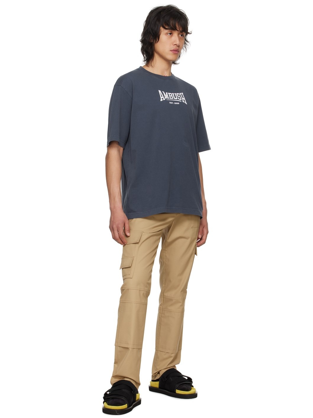 Ambush Navy Printed T-Shirt | ssense | REVERSIBLE