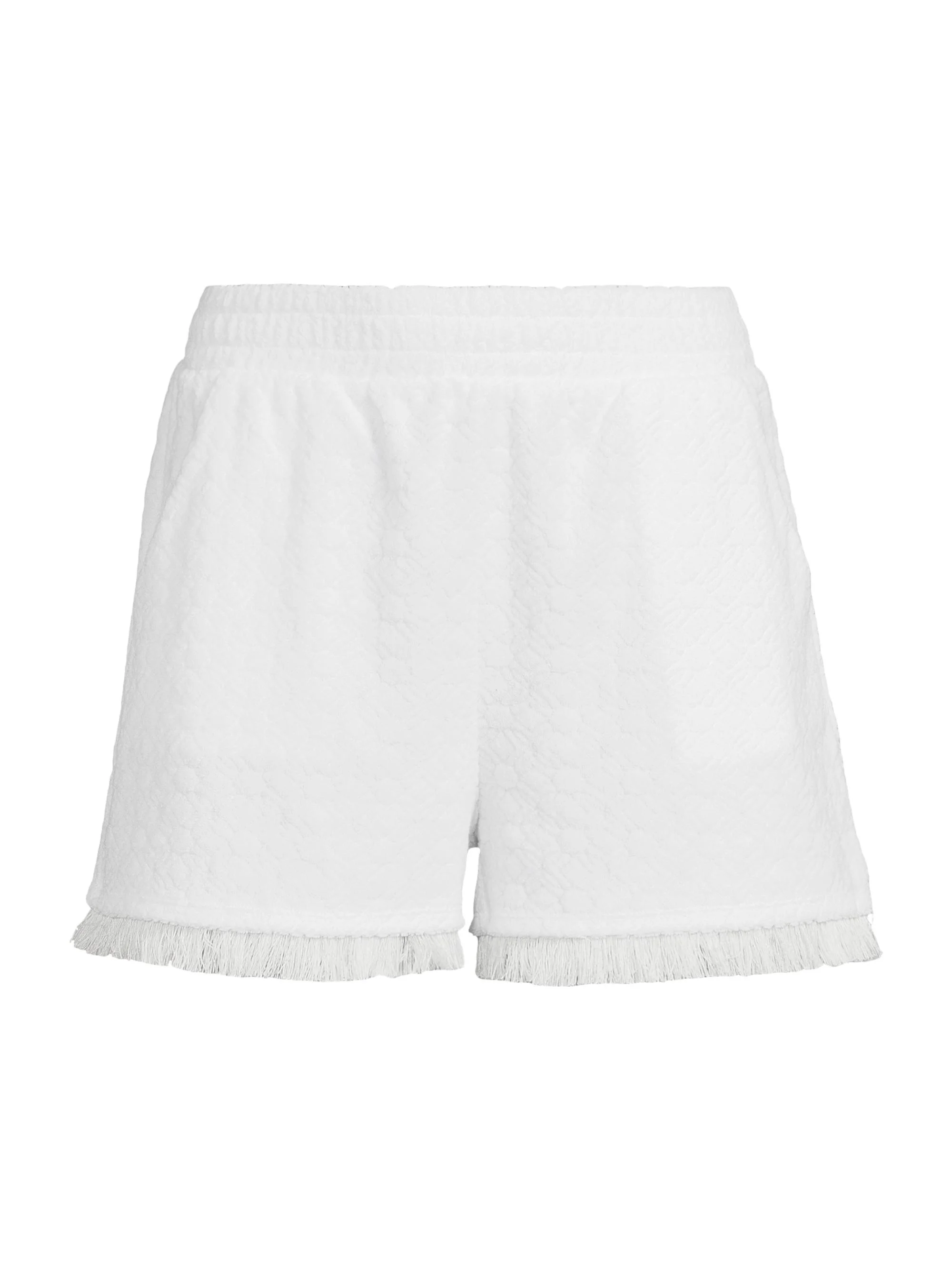 Women's Riv Terry Coverup Shorts - Resort White Lil Butterfly - 1