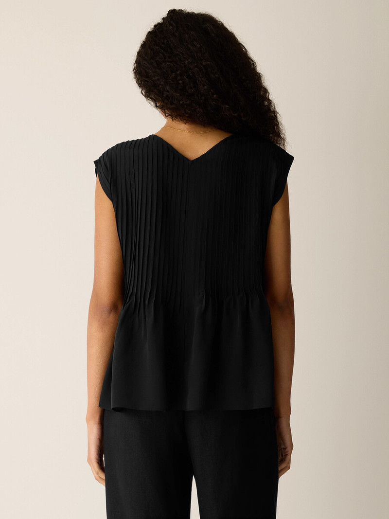 Silk Crepe de Chine V-Neck Top 4