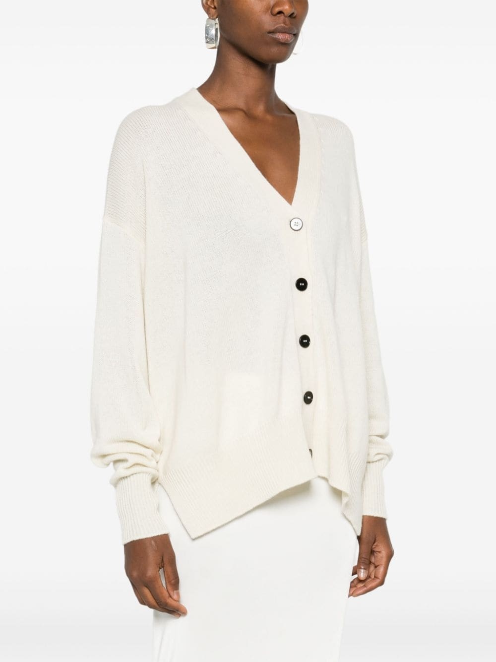 drop-shoulder cashmere cardigan - 3