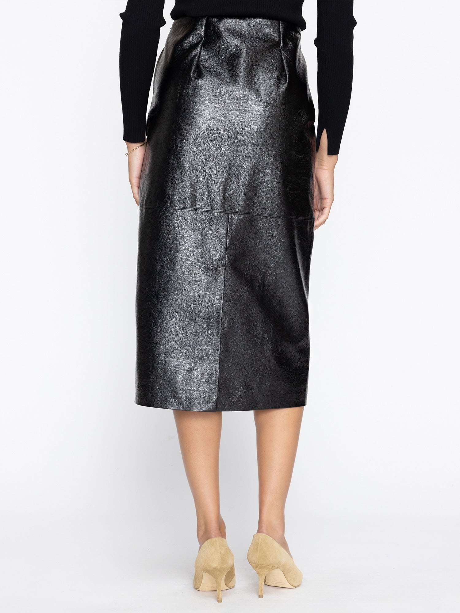 The Irene Vegan Leather Skirt - 4