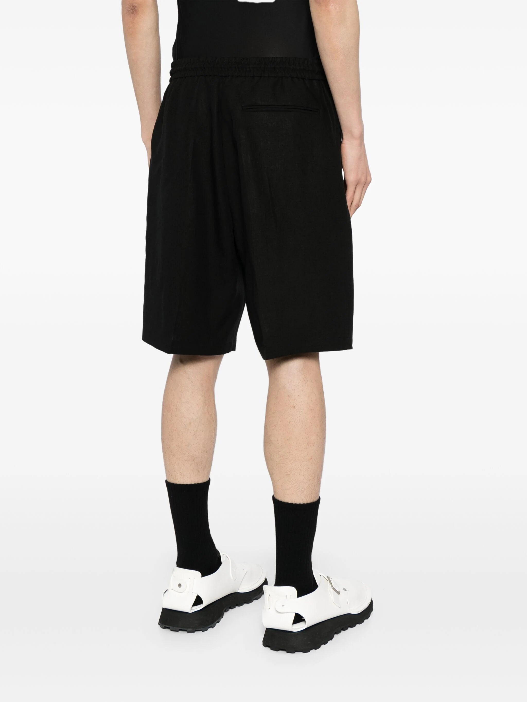 DRAWSTRING-WAIST LINEN SHORTS - 4