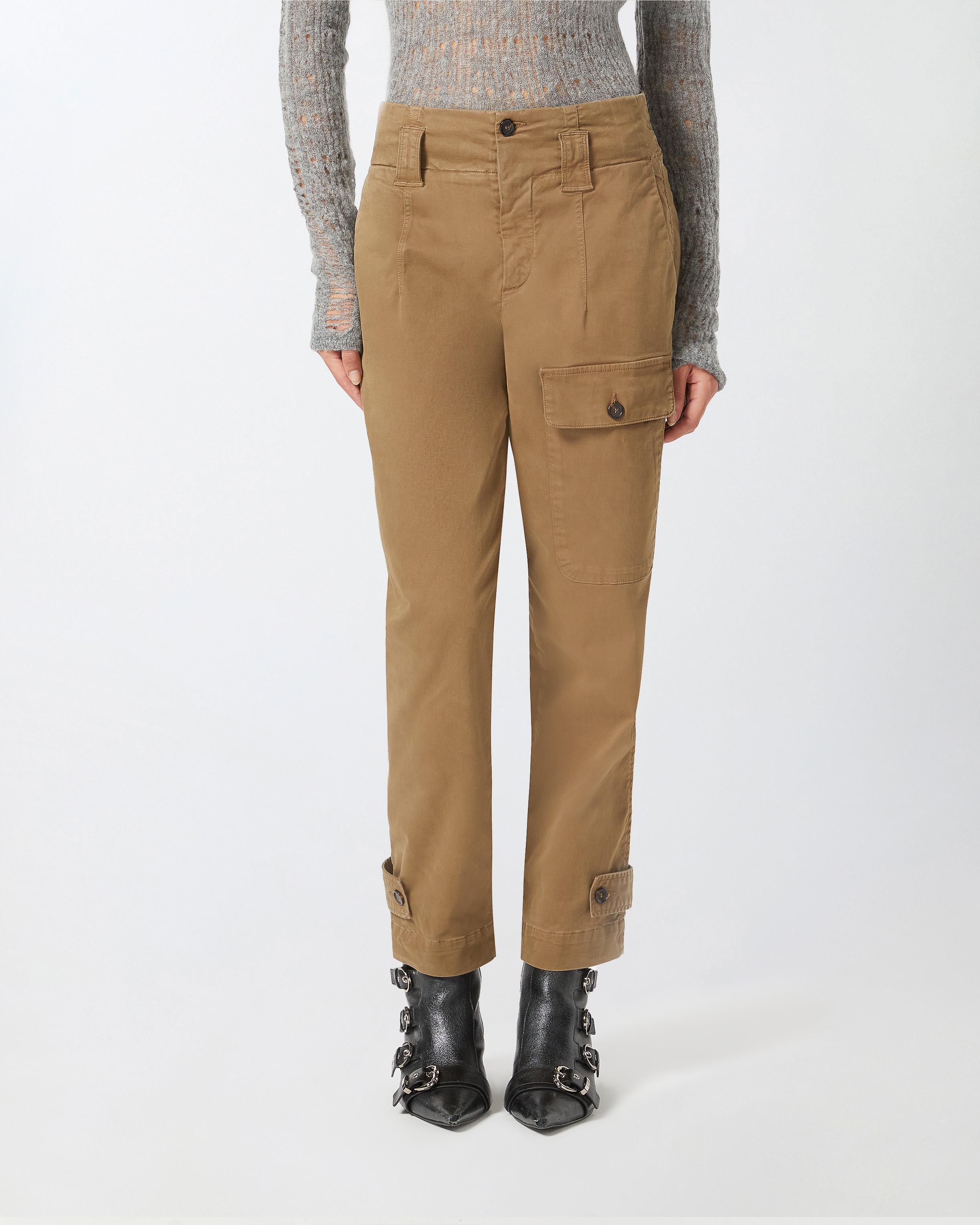 COTTON CARGO TROUSERS WITH POCKETS - 3