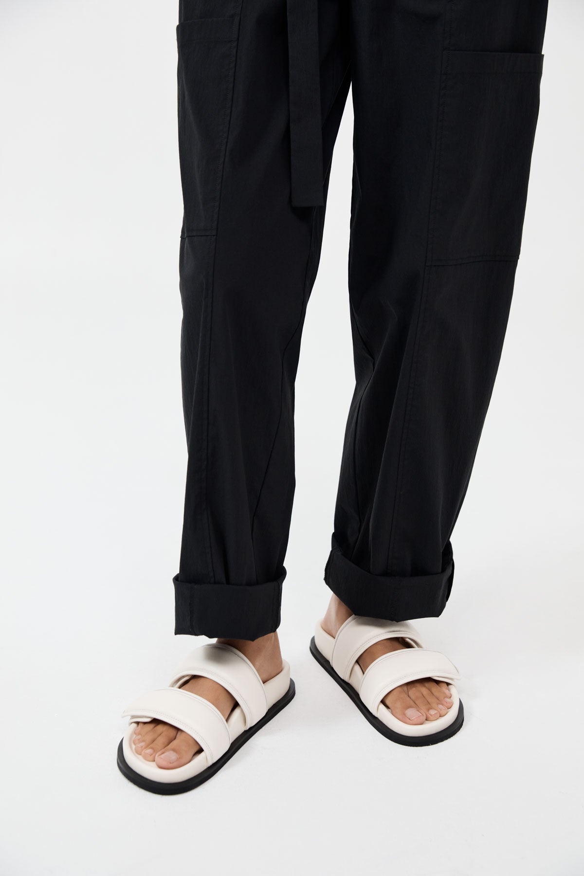 Quilted Leather Slide - Tofu - 4