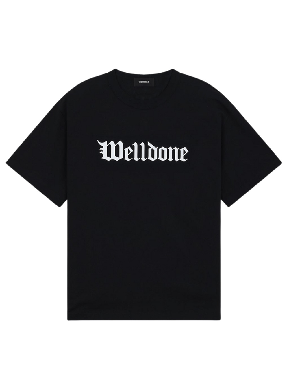 Black Gothic Logo Print T-Shirt - 1