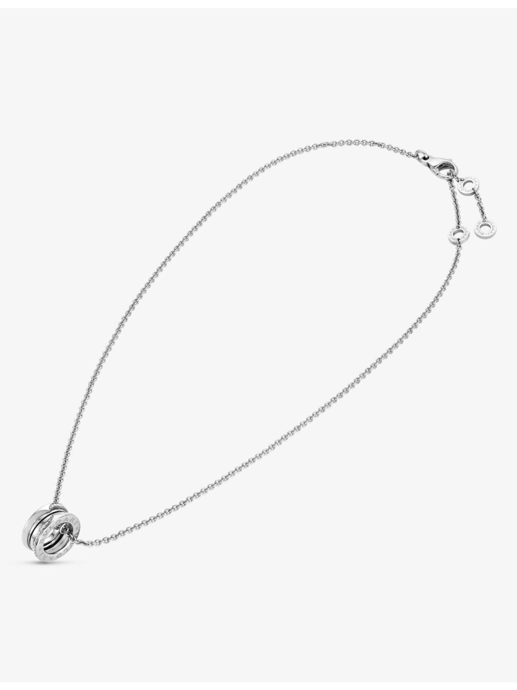B.zero1 18ct white-gold and 0.14ct brilliant-cut diamond pendant necklace - 2