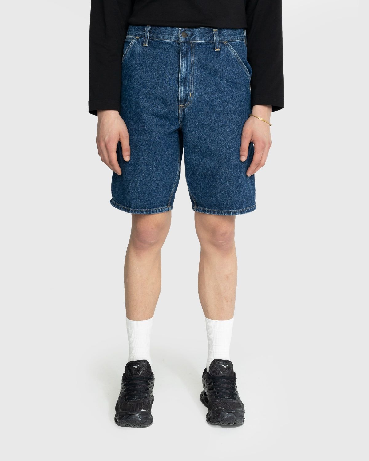 Carhartt WIP – Single Knee Short Stonewashed Blue - 4