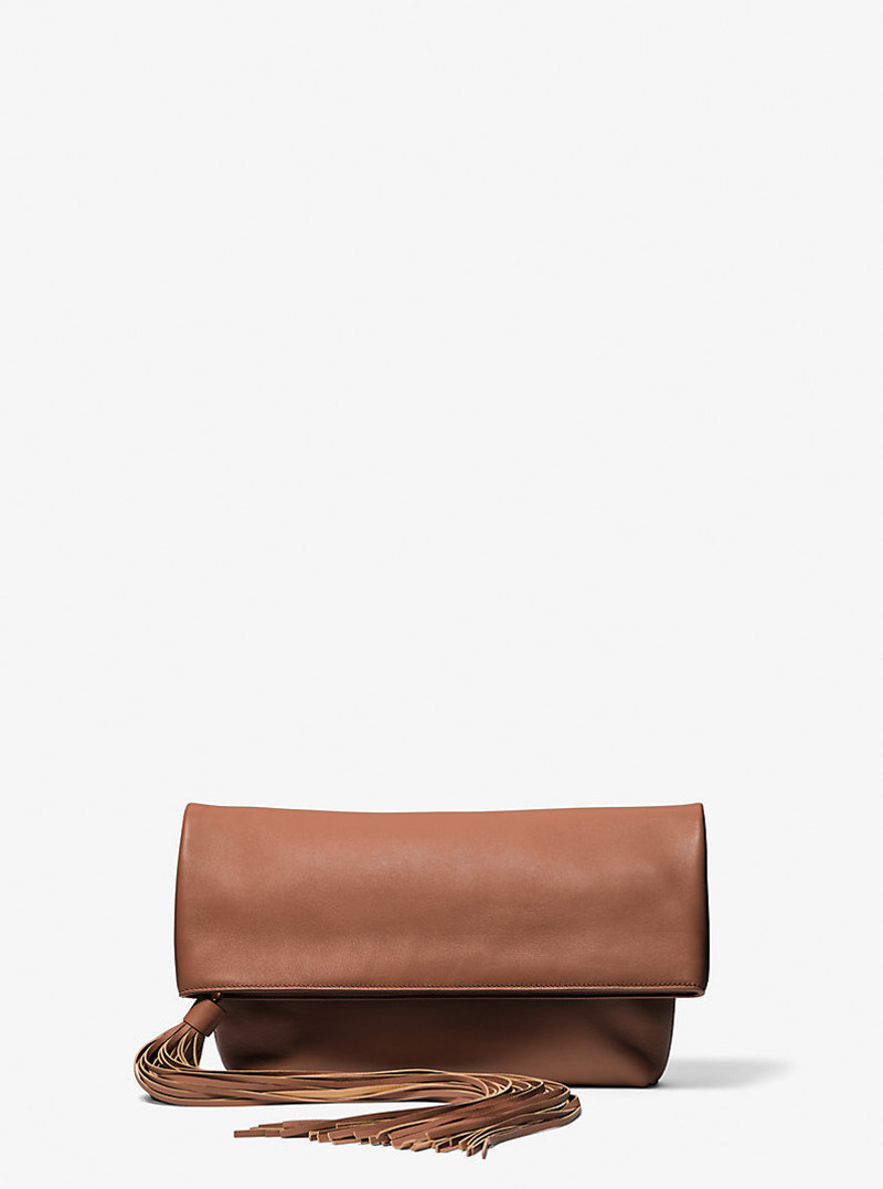 Thalitha Leather Foldover Clutch 1