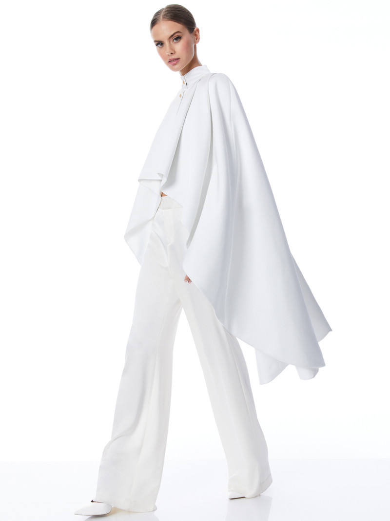 Alice + Olivia SUSANNE HIGH LOW COLLARED CAPE outlook