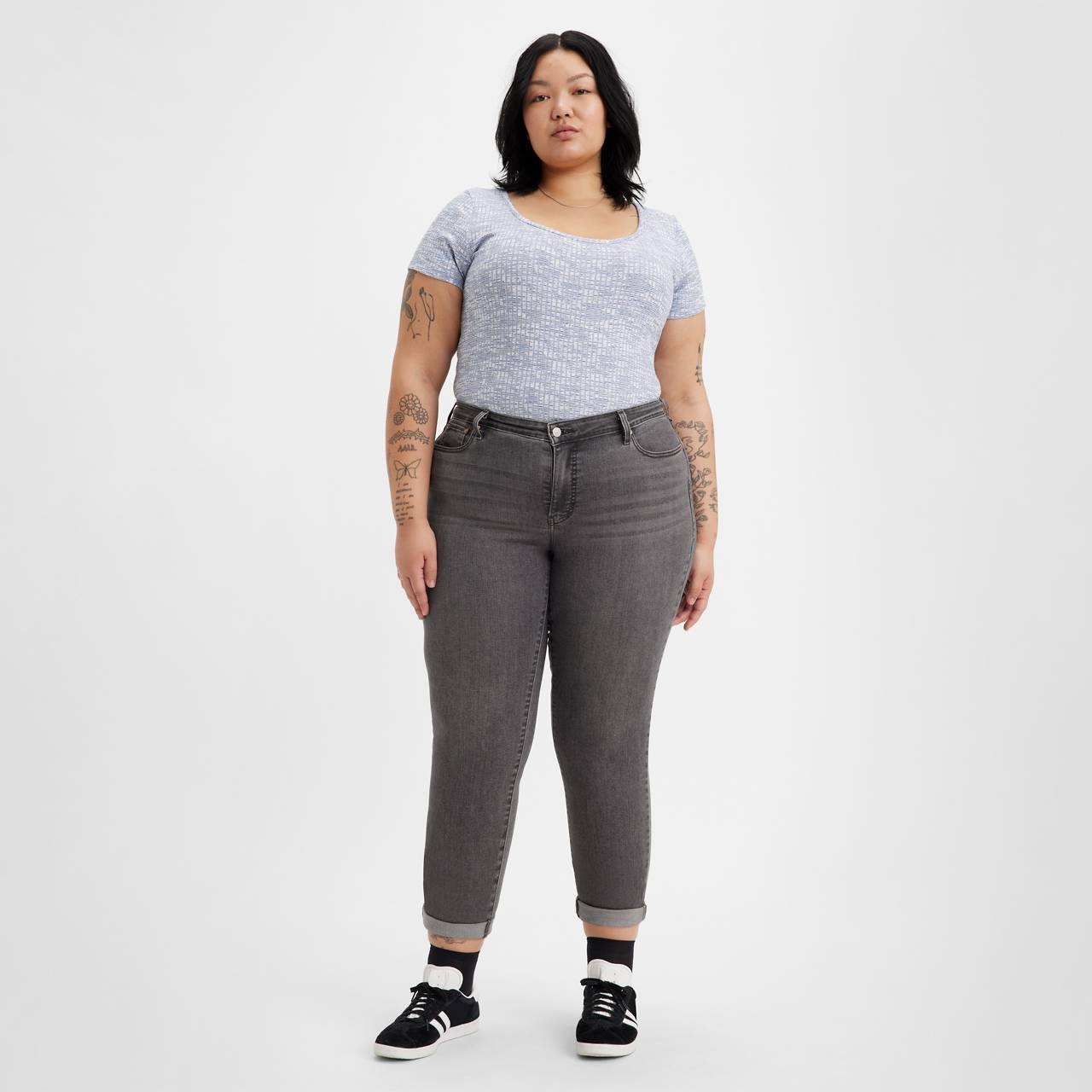 BOYFRIEND WOMEN'S JEANS (PLUS SIZE) - 2