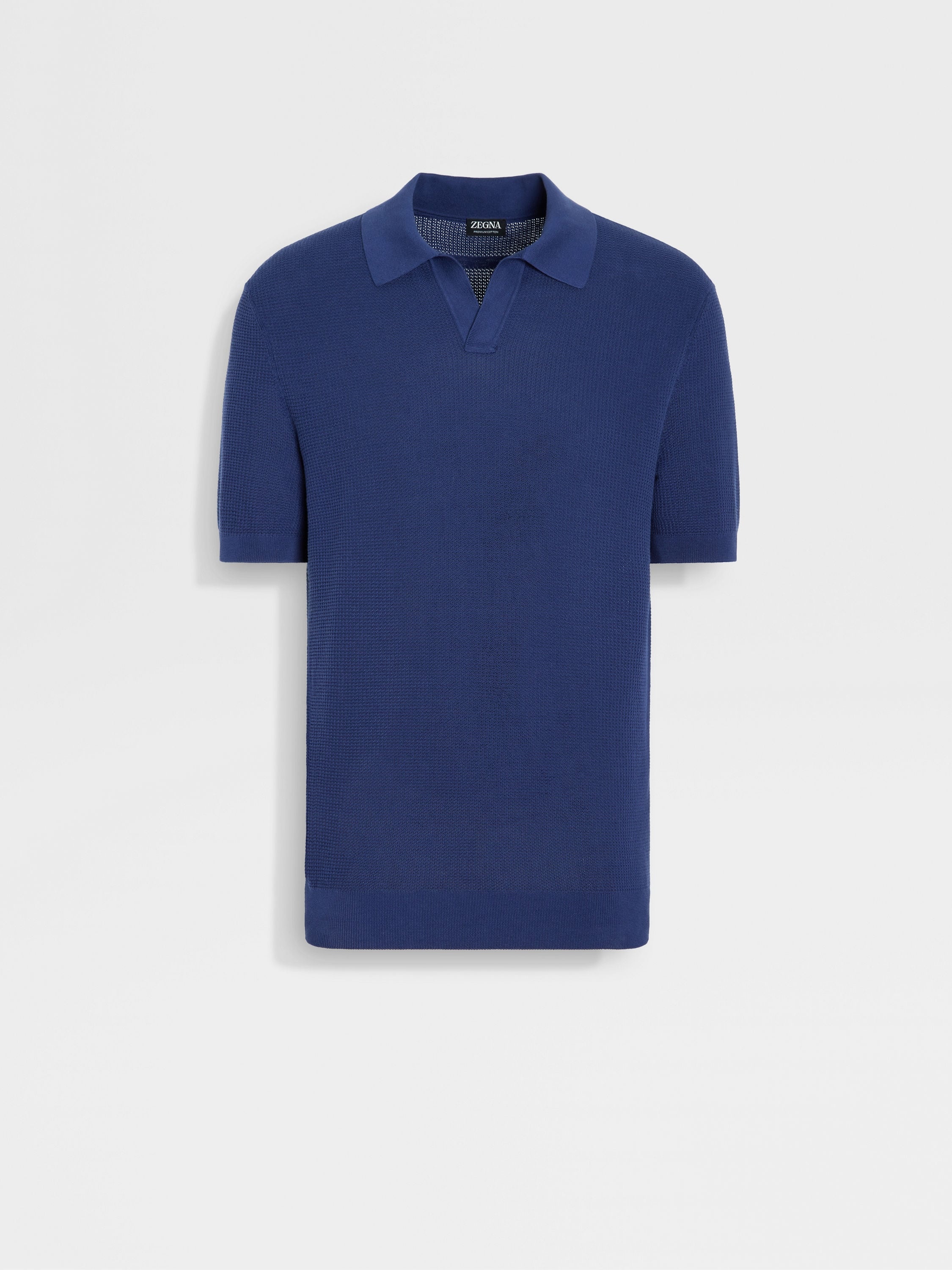 UTILITY BLUE PREMIUM COTTON POLO SHIRT - 1