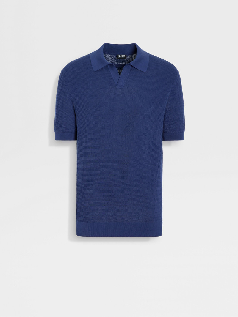 UTILITY BLUE PREMIUM COTTON POLO SHIRT 1