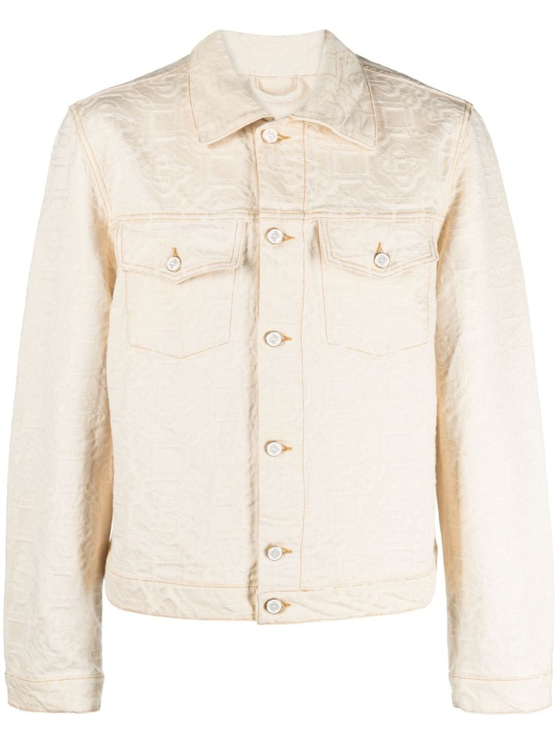 monogram-jacquard denim jacket 1