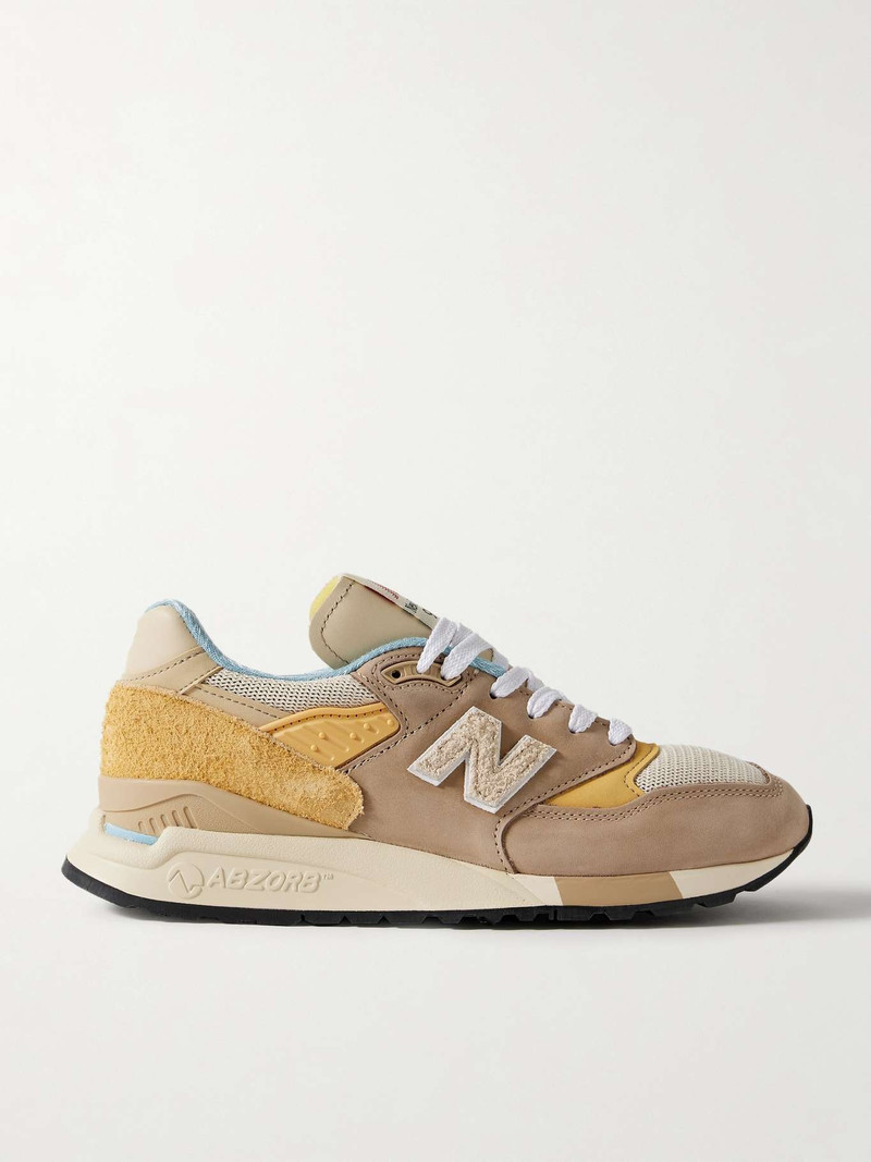 998 leather, mesh, brushed-suede and rubber sneakers - 1