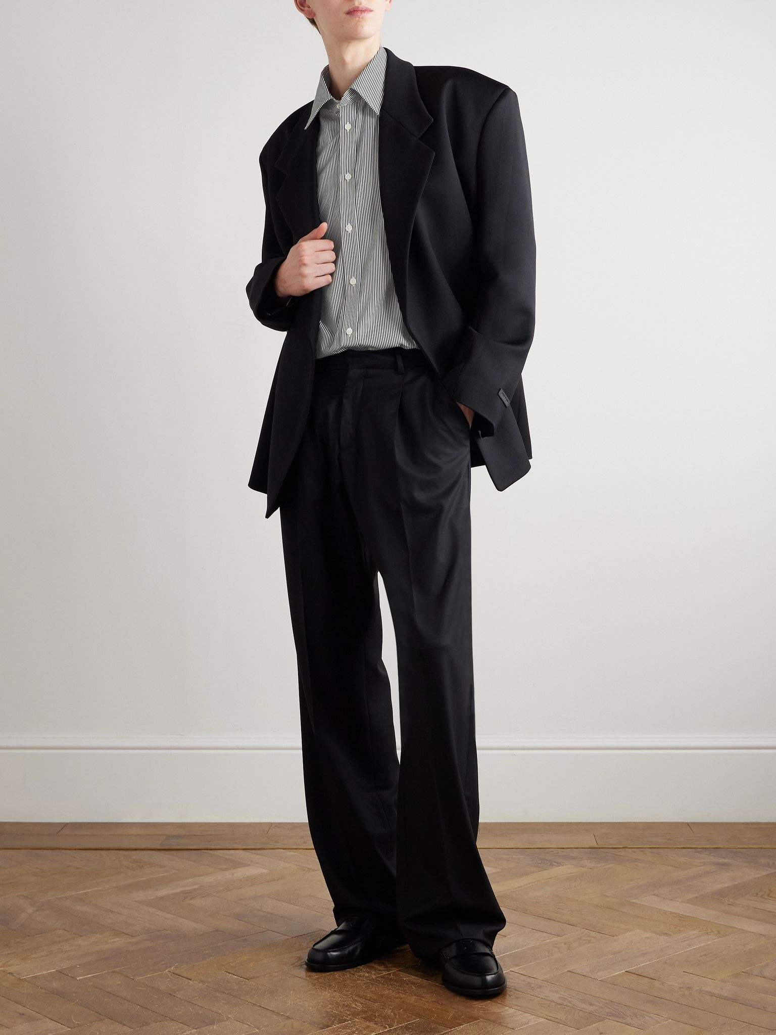 Striped Cotton-Poplin Shirt White - 2