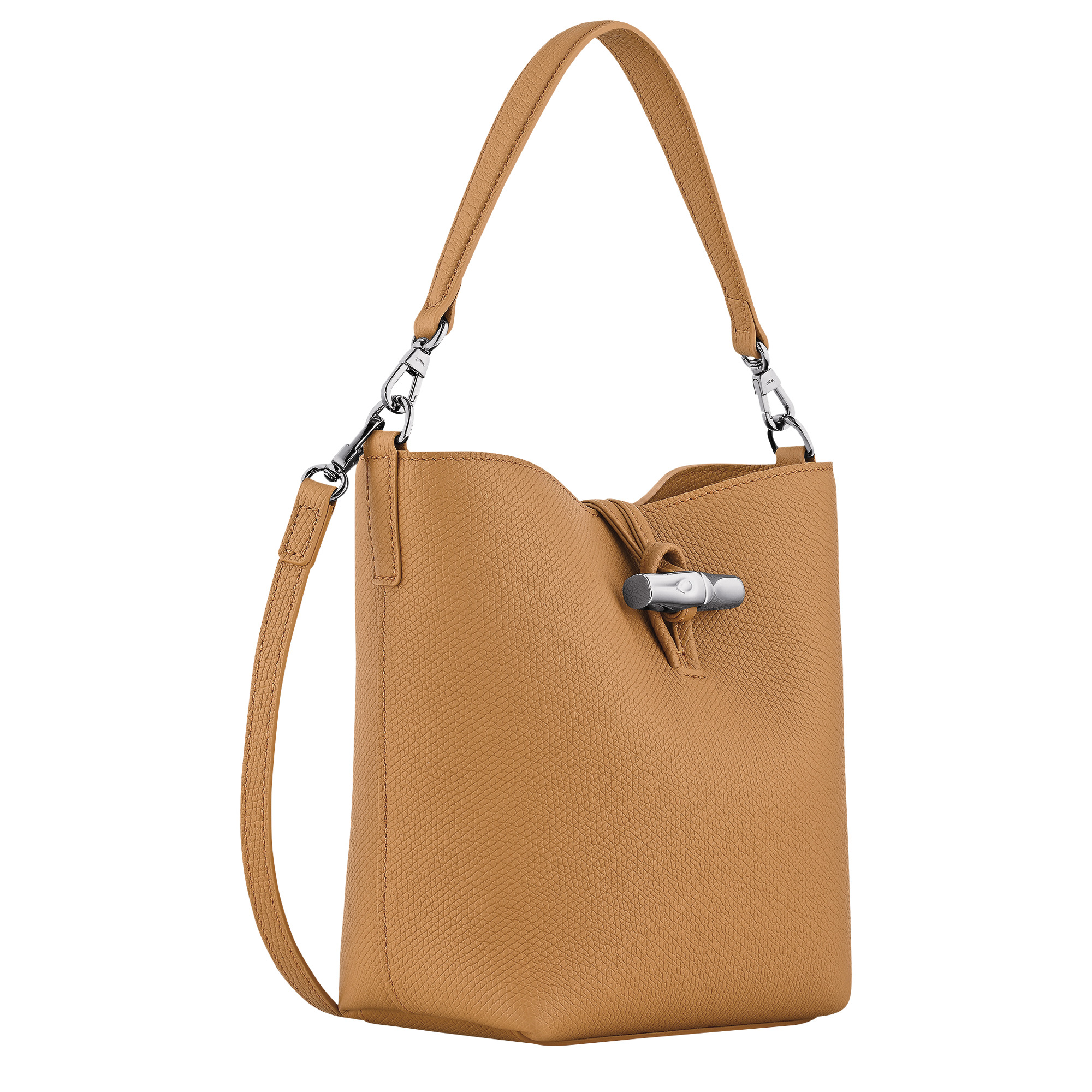 Le Roseau Bucket bag Walnut - Leather - 3