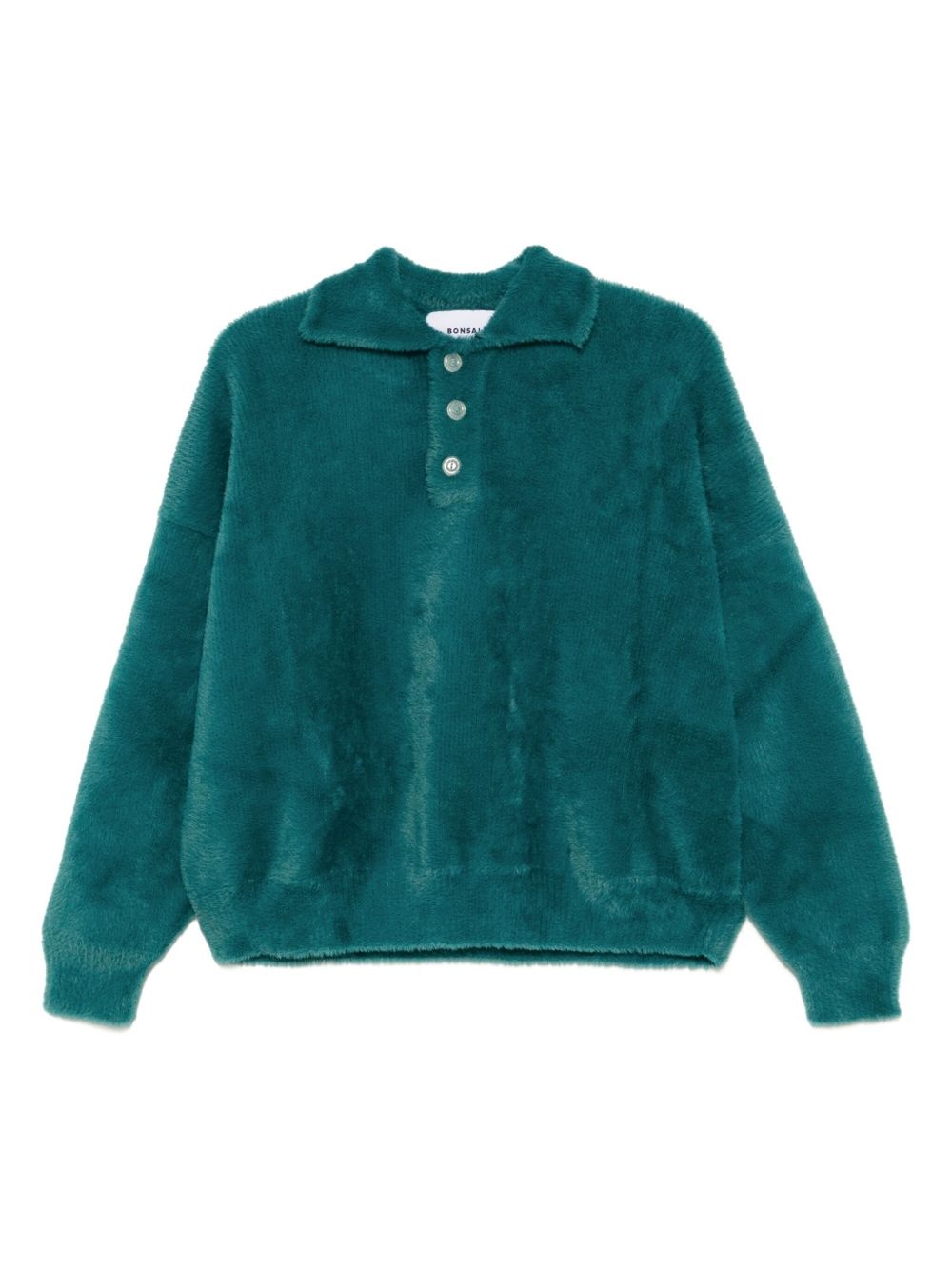knitted polo shirt - 1