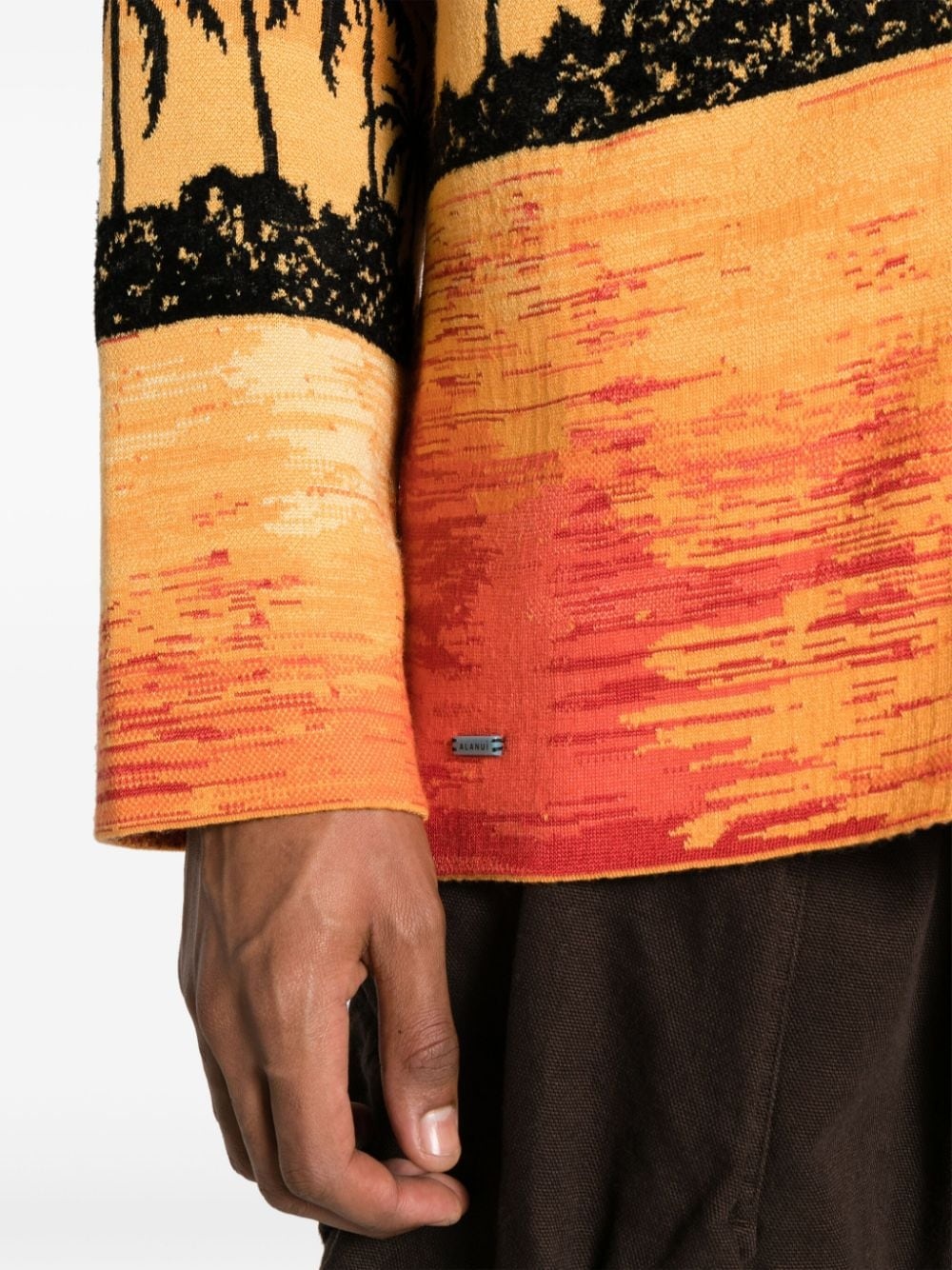 Kerala Sunset intarsia-knit cardigan - 5