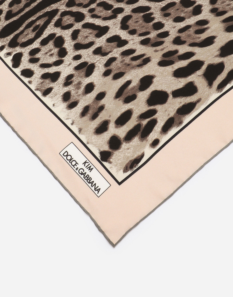 Dolce & Gabbana Leopard-print twill scarf (70 x 70) outlook