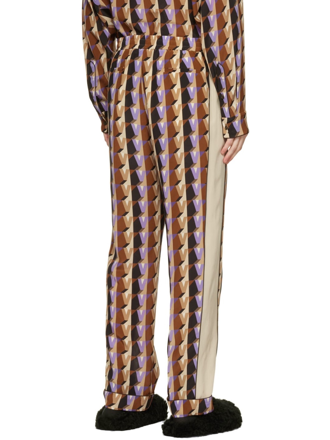 Multicolor 'V' Pyjama Pants - 3