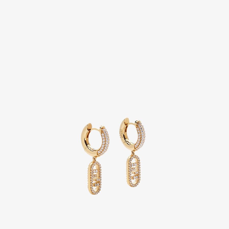 Gold-colored earrings - 1