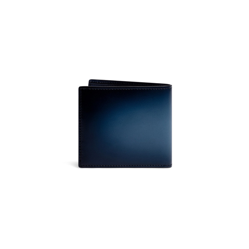 Blue leather wallet 4