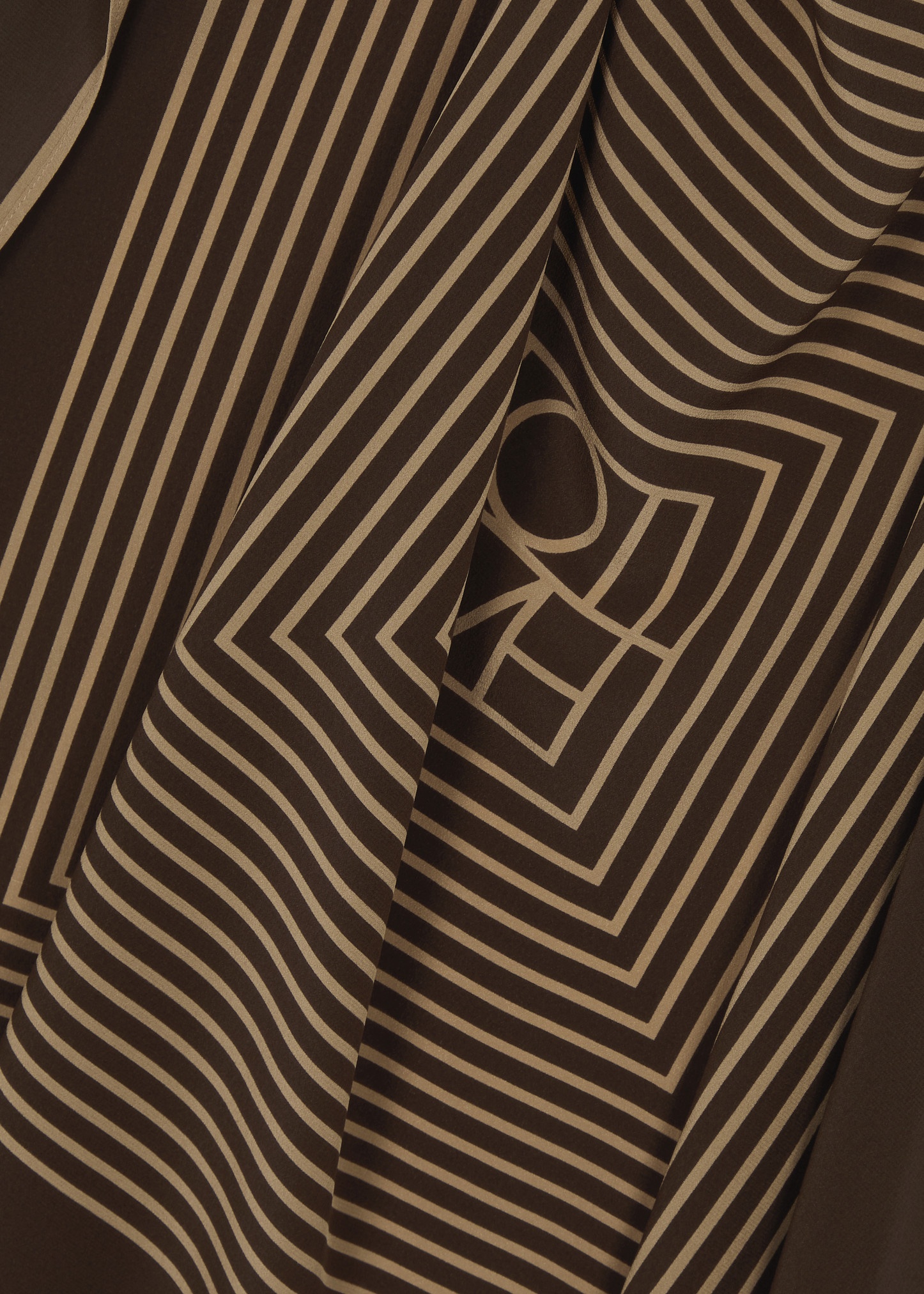 Striped logo-print silk scarf - 3