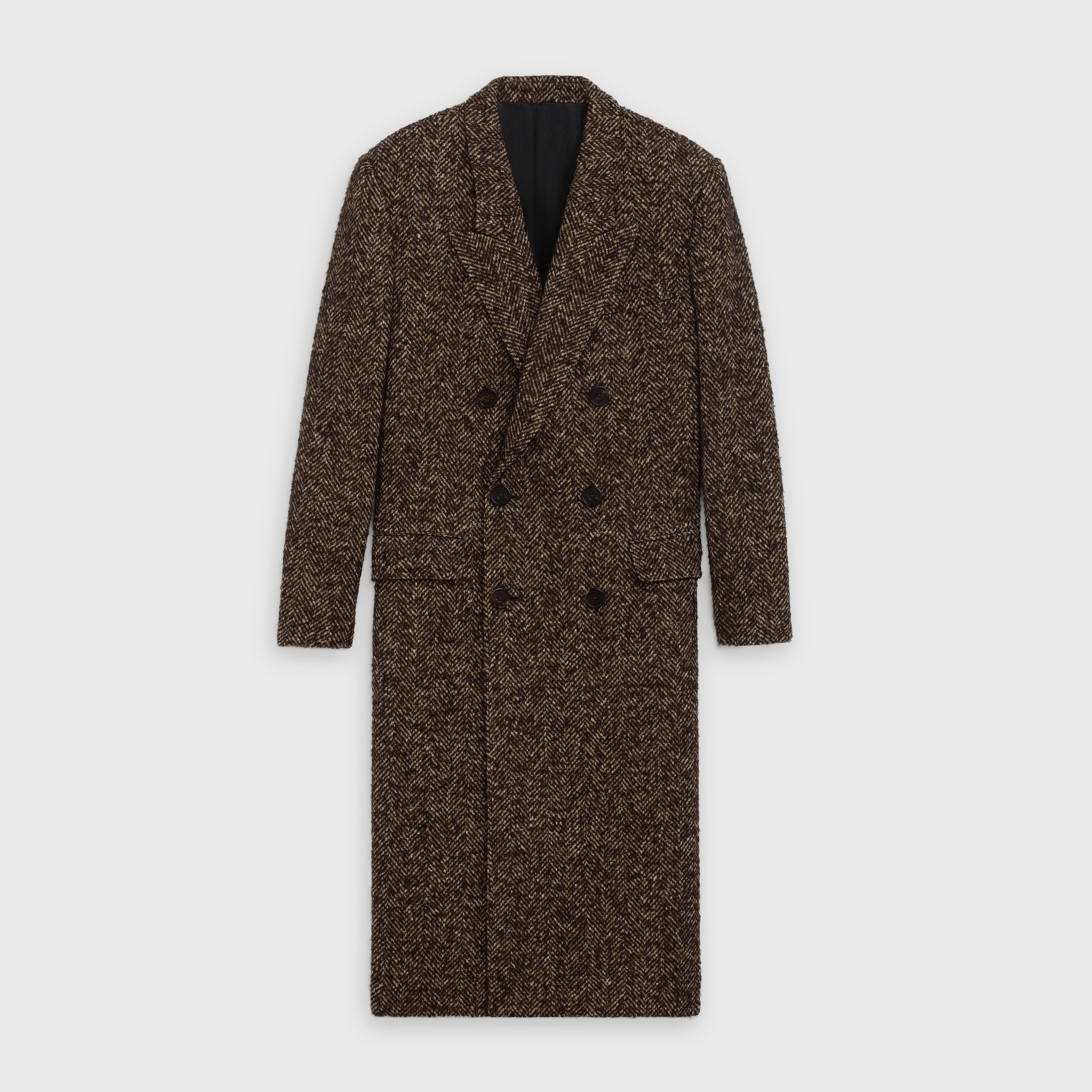 OVERCOAT IN HERRINGBONE TWEED - 1