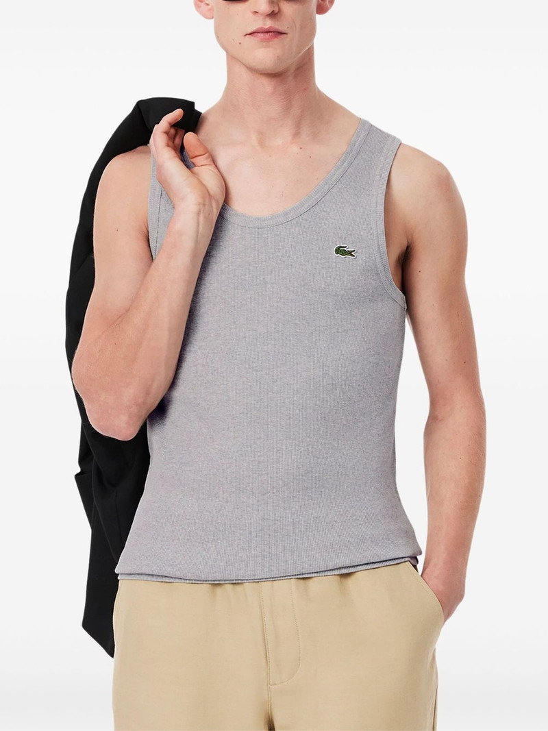LACOSTE logo-embroidered tank top outlook