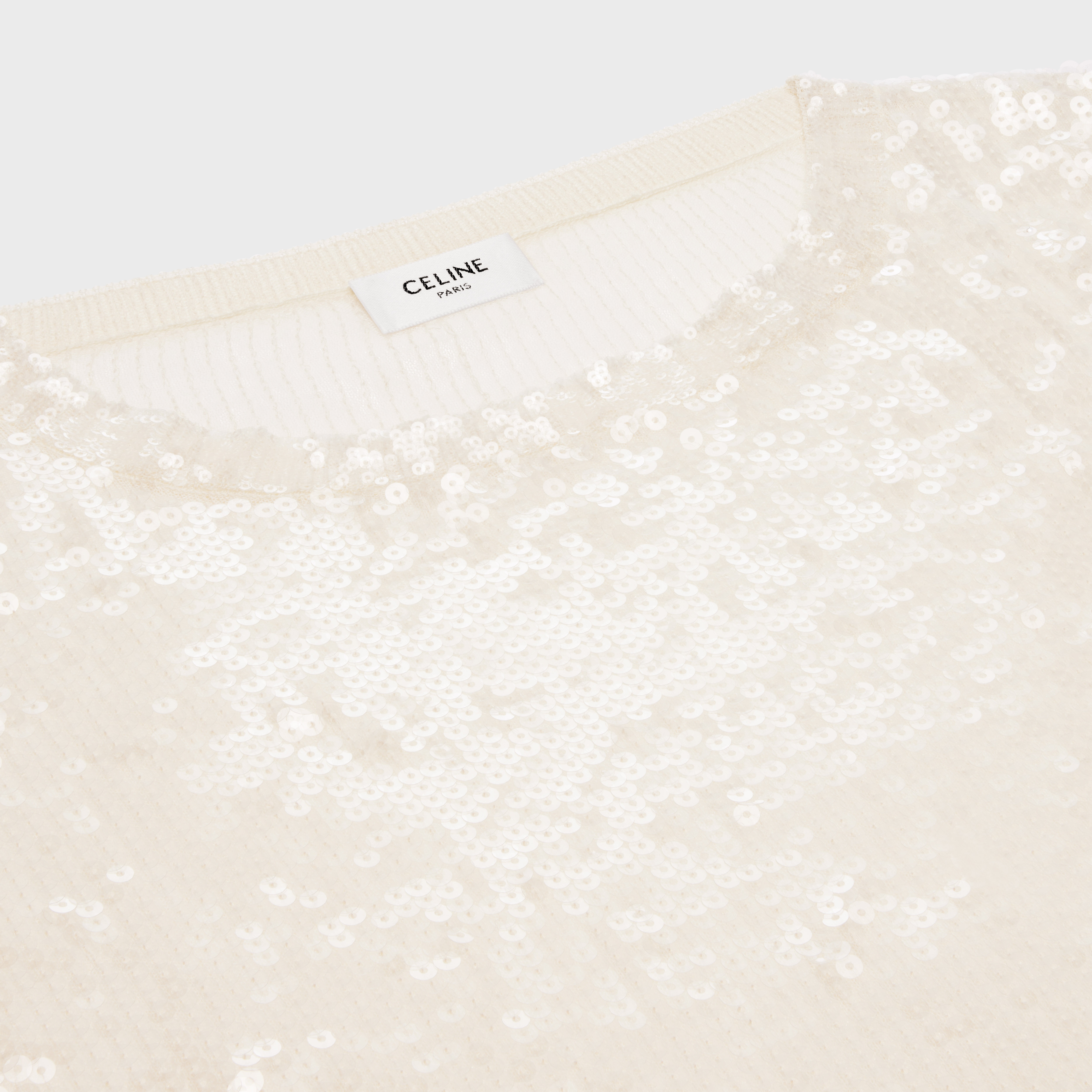 embroidered crop top in silk - 3