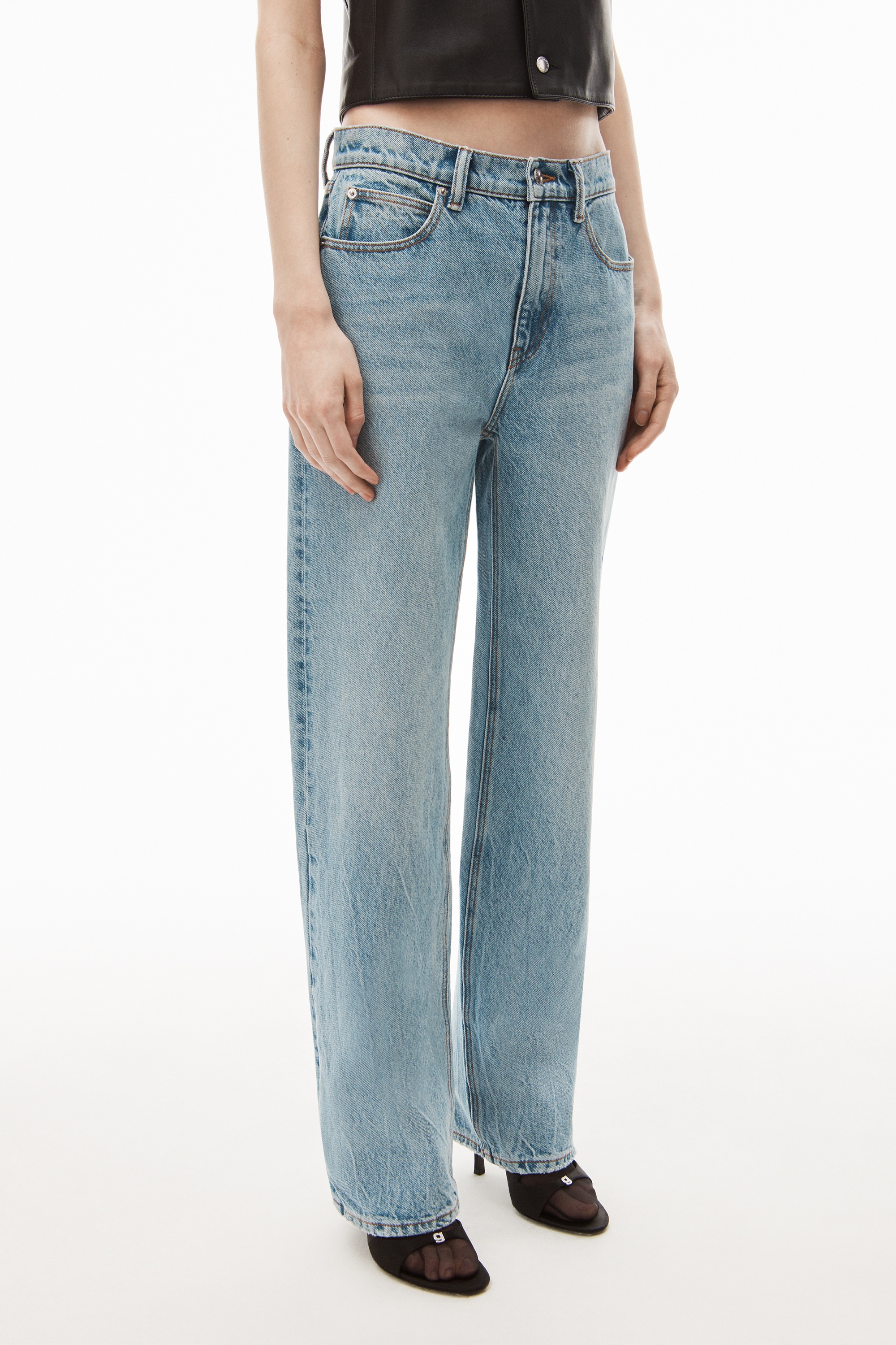 Ez Mid-rise Straight-leg Jean In Denim