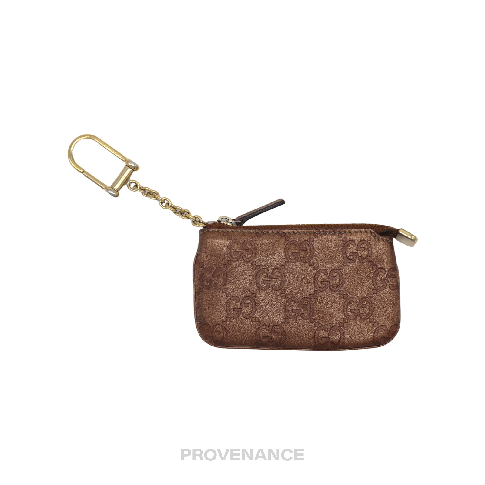 Gucci Key Pouch Cles - Bronze GG Guccissima Leather - 1