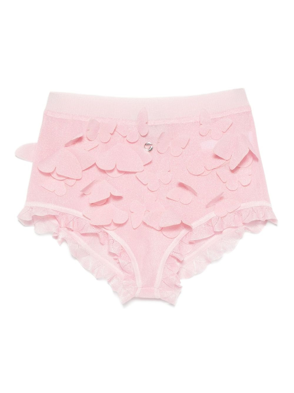 butterfly ruffled shorts - 1