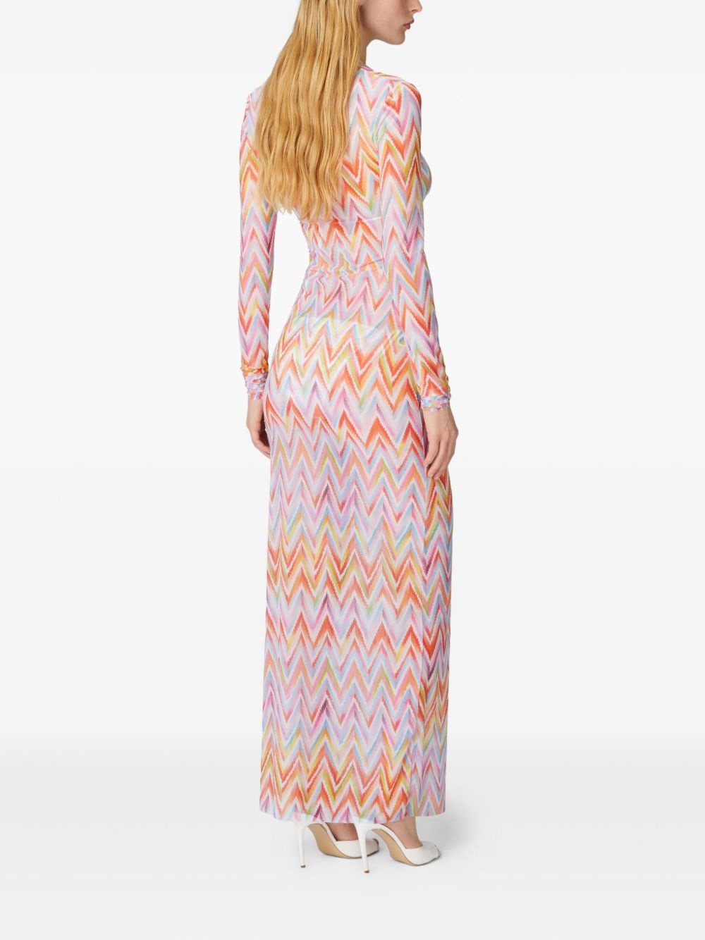 zigzag-pattern dress - 3