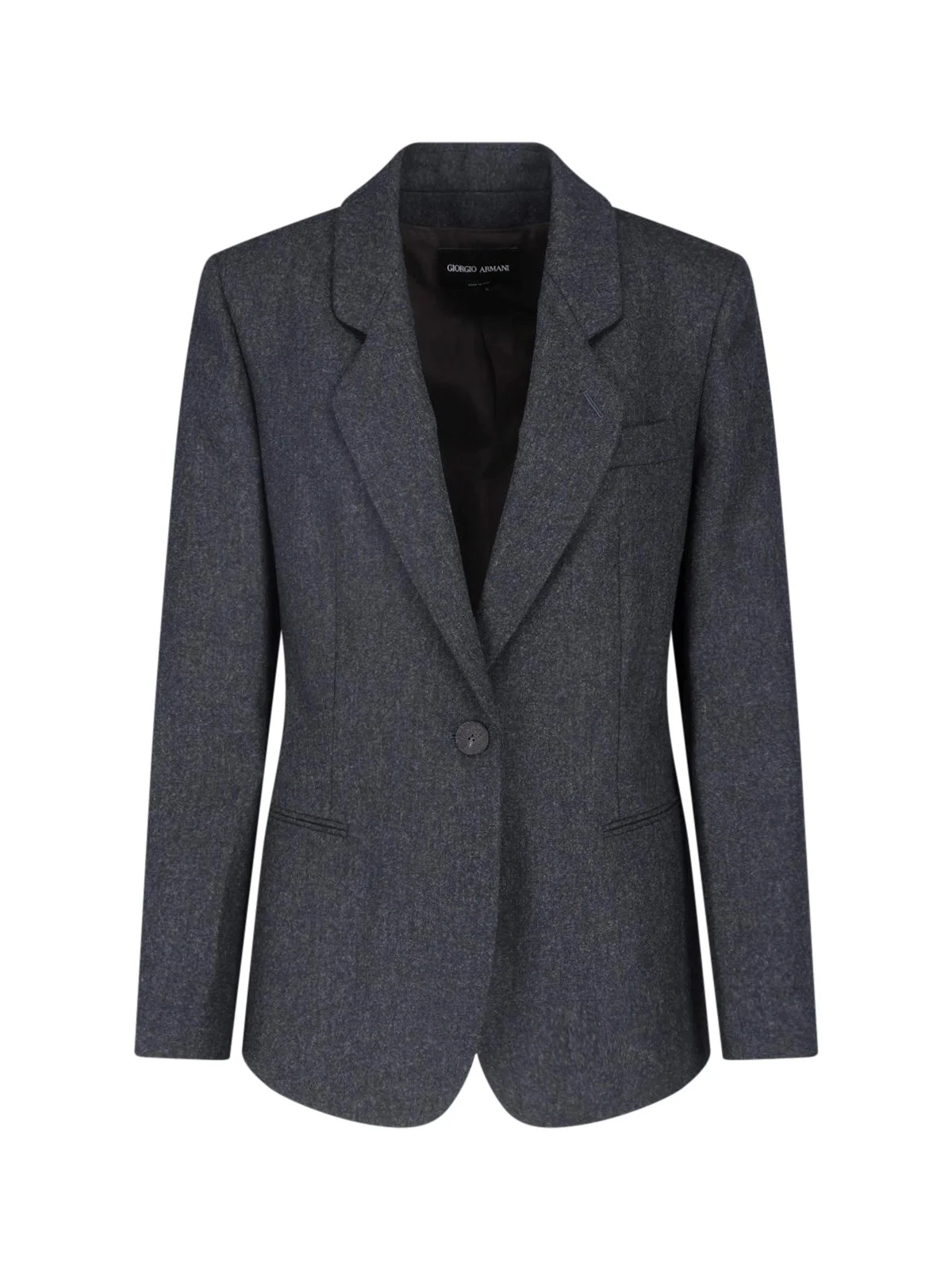 SINGLE-BREASTED VIRGIN WOOL BLAZER - 1