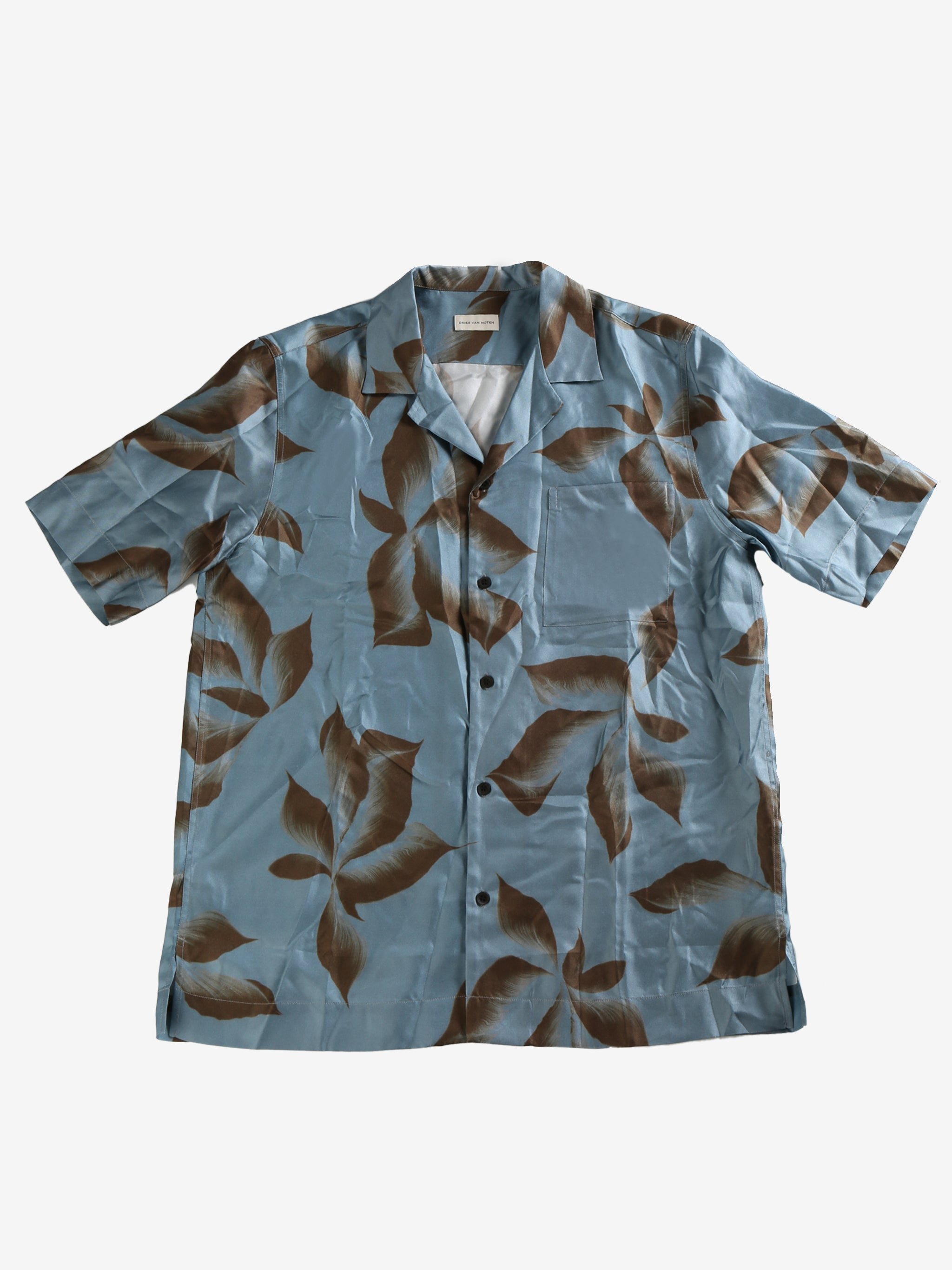 DRIES VAN NOTEN - Men Silk Button-Up Shirt - 4