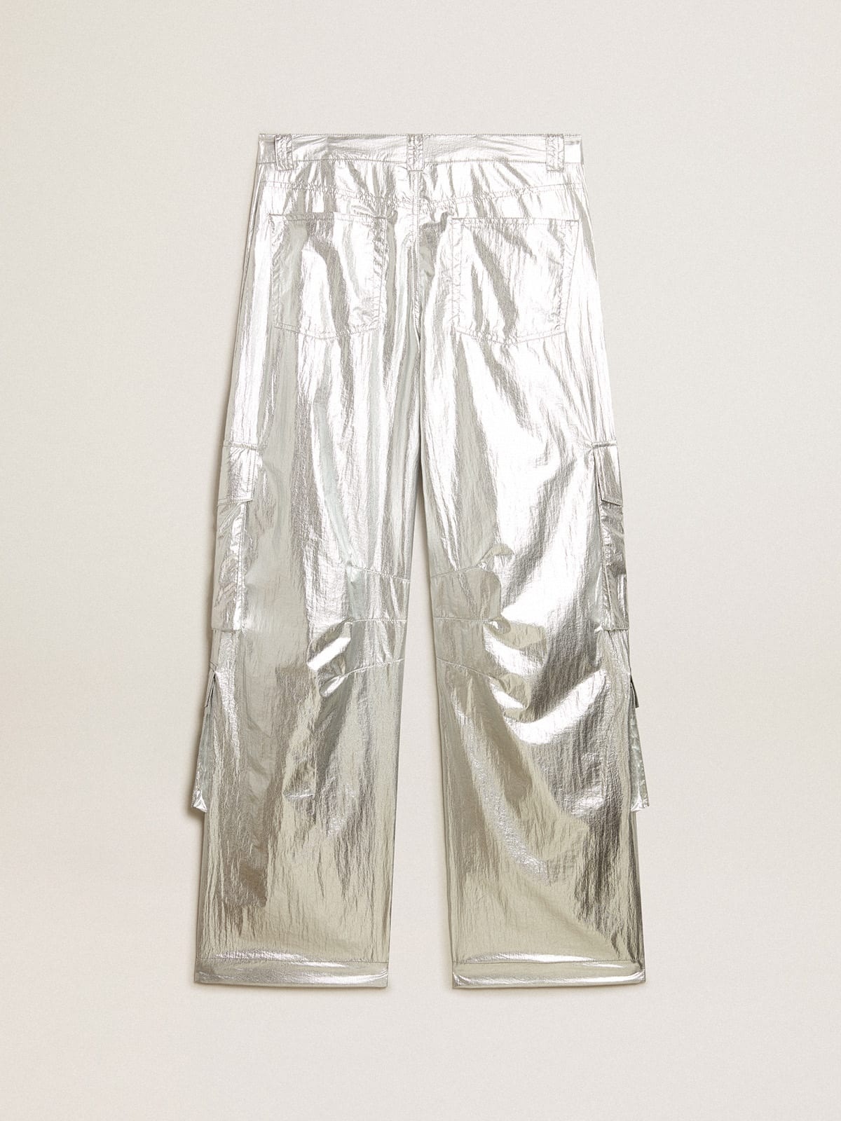 Cargo pants in silver technical fabric - 6