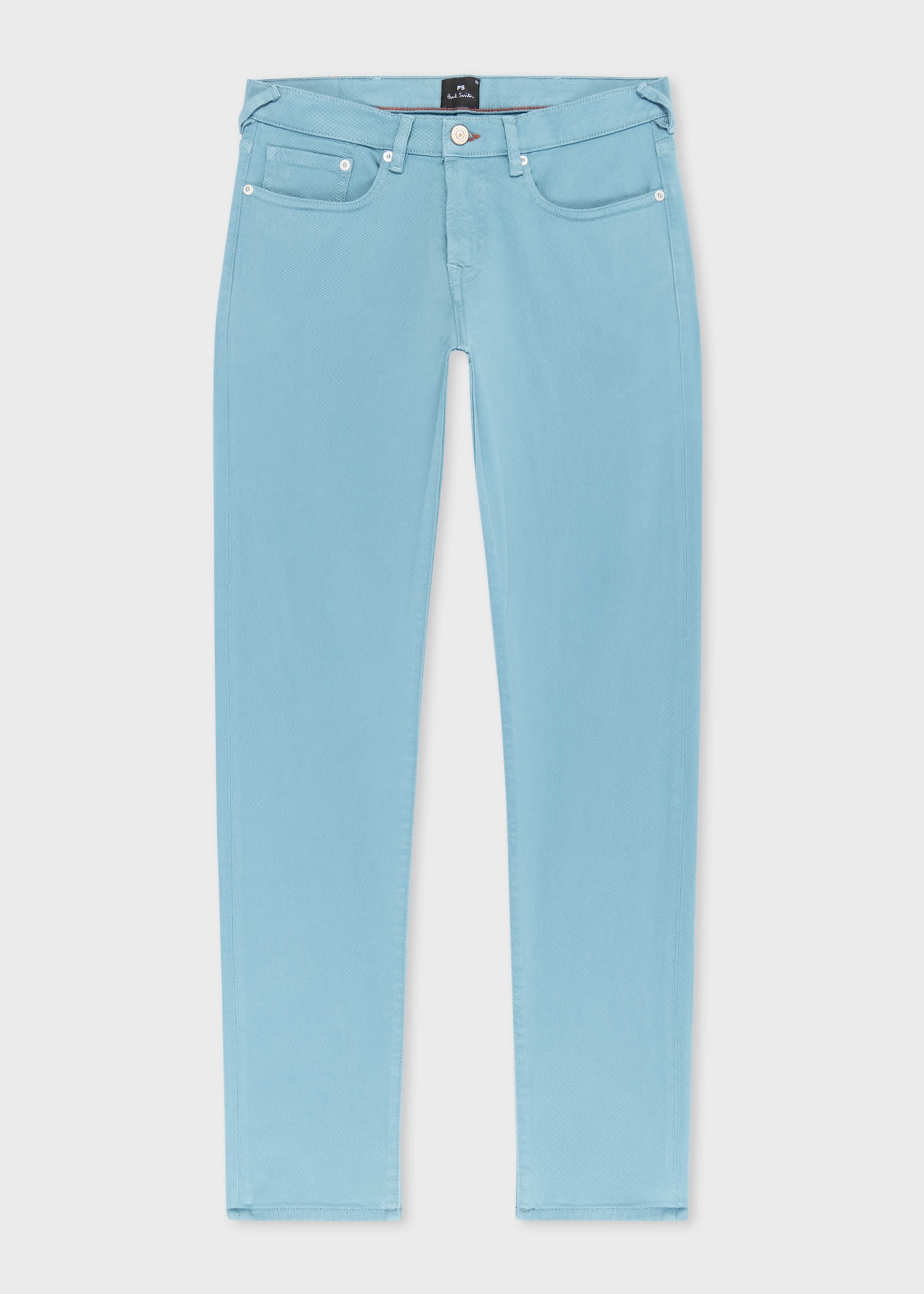 Powder Blue Garment-Dyed Jeans - 1