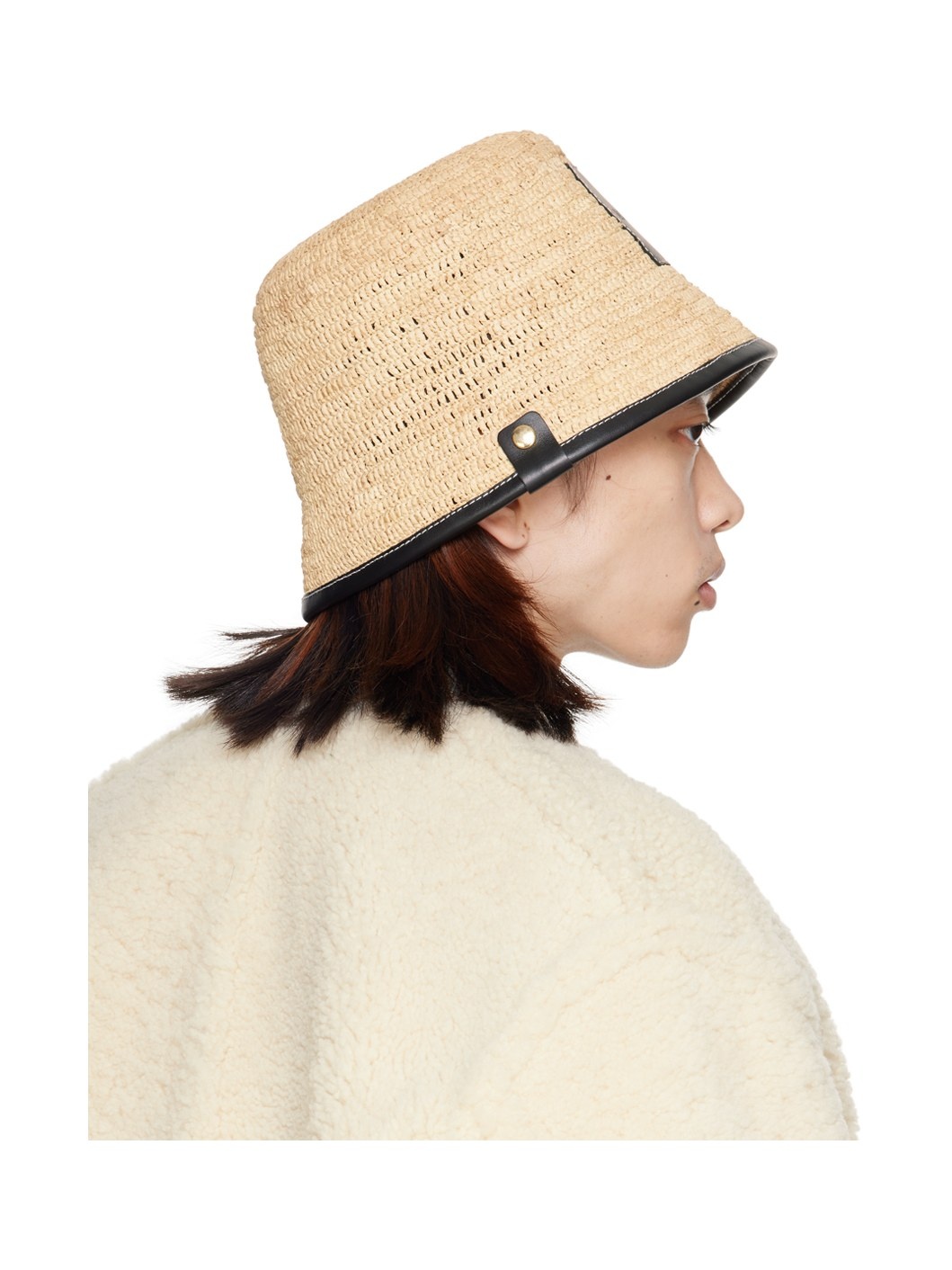 Beige & Black 'Le bob Soli' Hat - 3