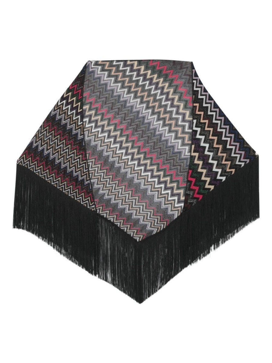 Fringe triangle scarf - 1