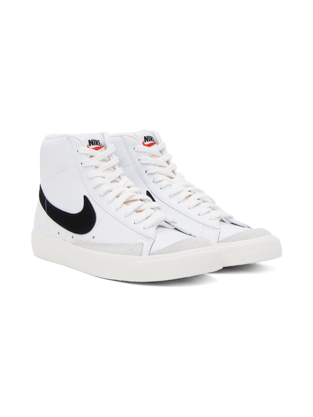 White & Black Blazer Mid '77 Sneakers - 4