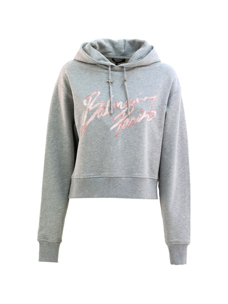 logo-embroidered hoodie 1