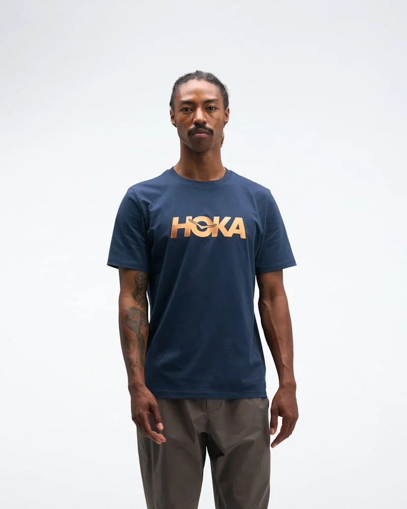 Men's Core Logo CTN SS Tee Shirt in Varsity Navy/Gold - 1