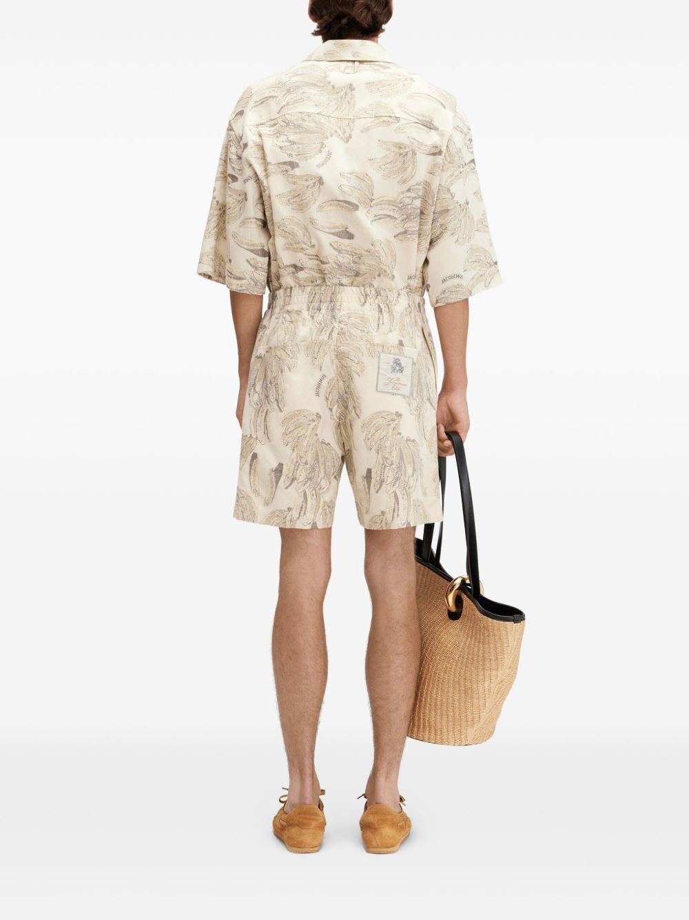 patterned-jacquard shorts - 3