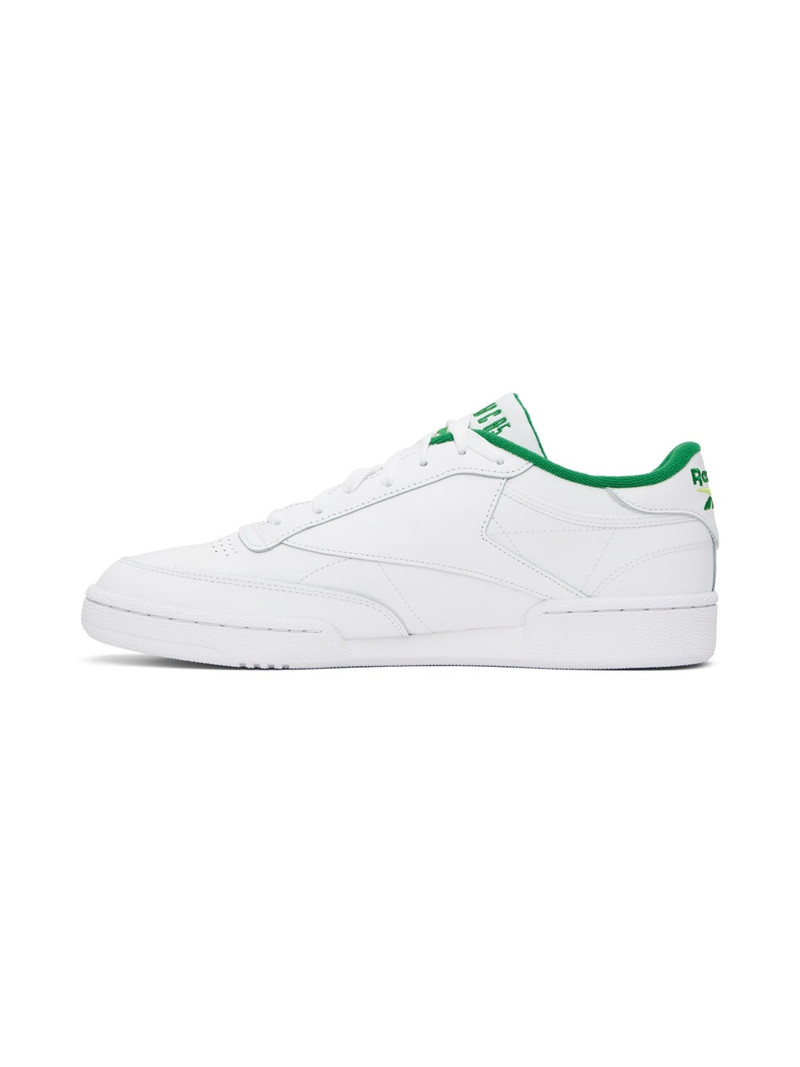 Reebok White & Green Club C 85 Sneakers outlook