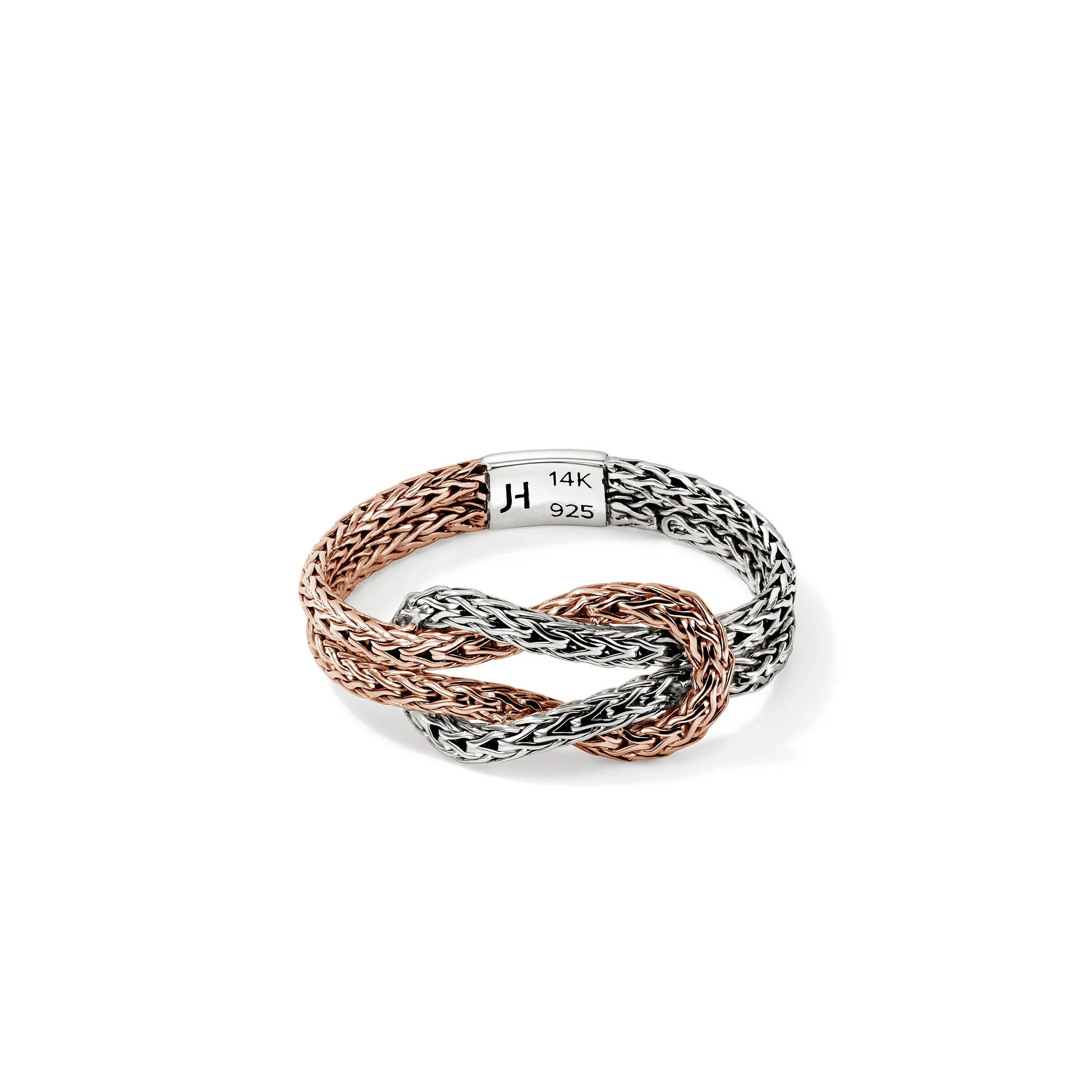 Love Knot Ring, Rose Gold, Sterling Silver, 3.6MM - 1