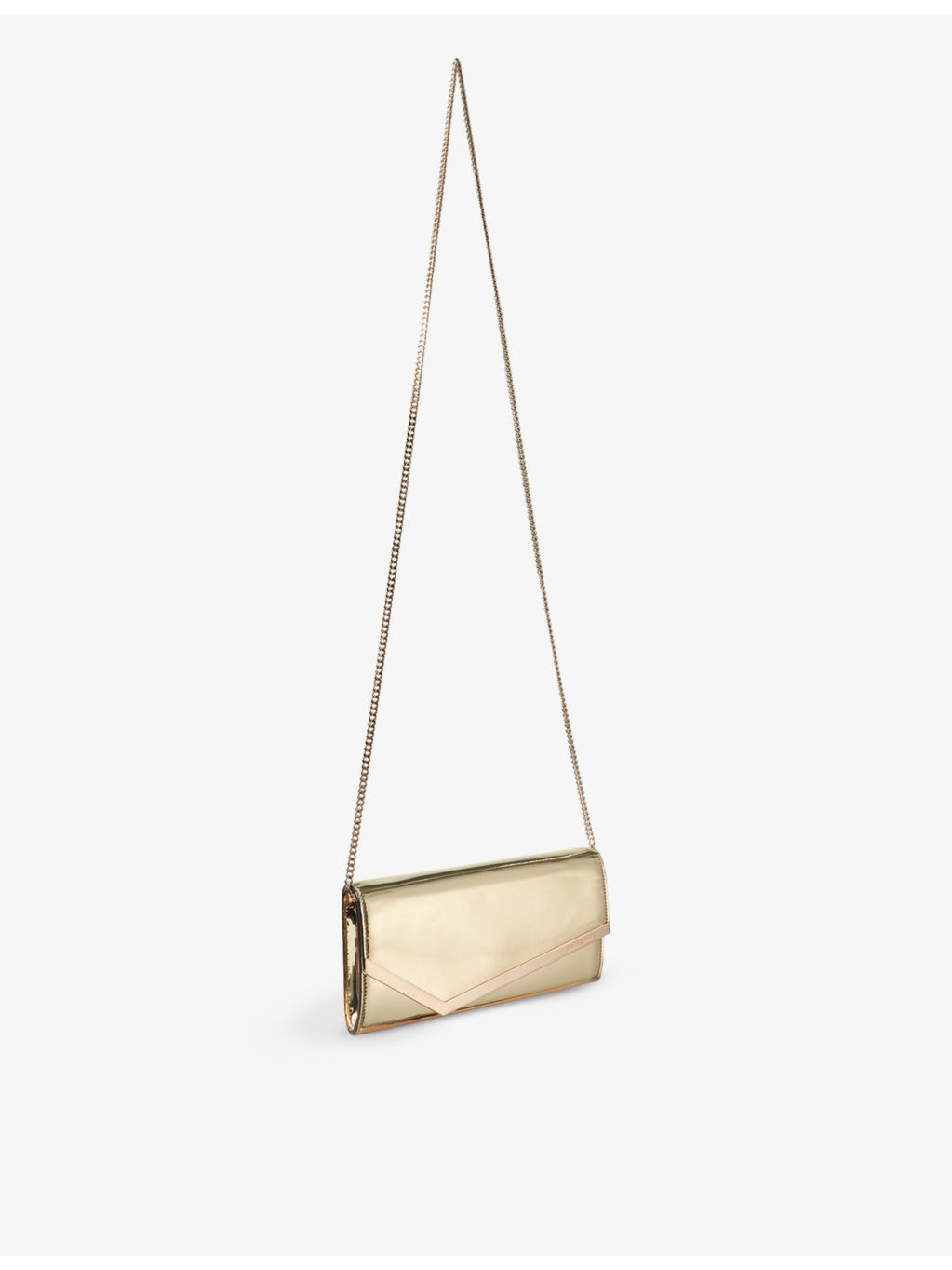 Emmie mirrored-fabric clutch - 5